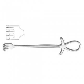 Murphy Retractor 4 Sharp Prongs Stainless Steel, 19.5 cm - 7 3/4"